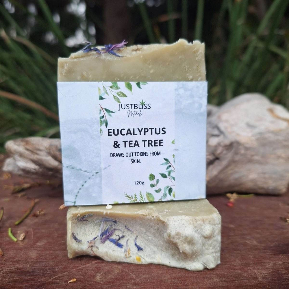 SOAP BAR: Tea Tree & Eucalyptus for Oily Skin - JUSTBLiSS Naturals