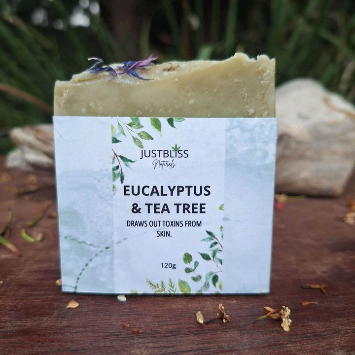 SOAP BAR: Tea Tree & Eucalyptus for Oily Skin - JUSTBLiSS Naturals