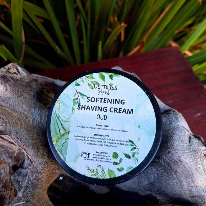 SOFTENING SHAVING CREAM: Luxurious for Smooth Skin (100g) - JUSTBLiSS Naturals