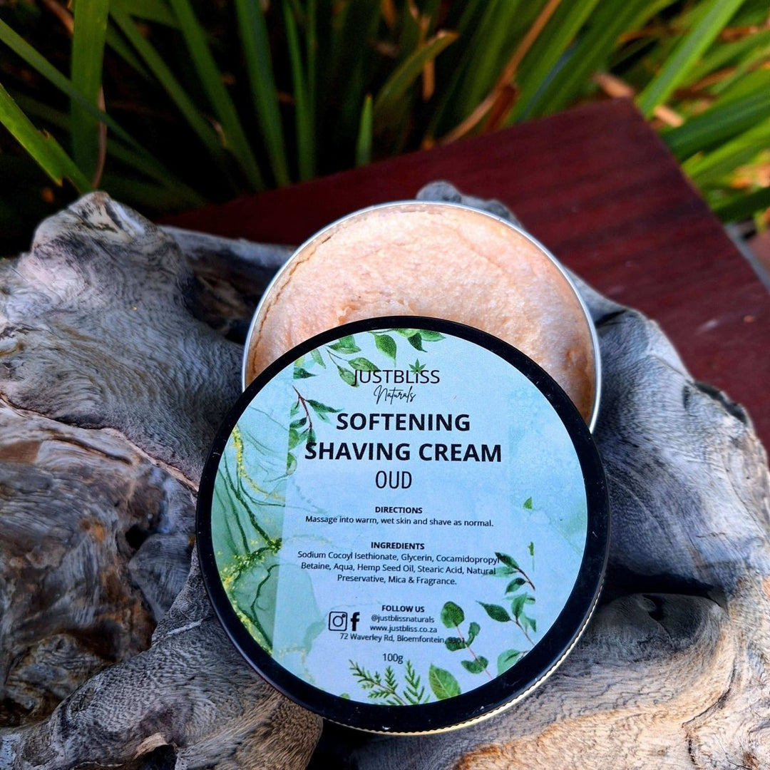 SOFTENING SHAVING CREAM: Luxurious for Smooth Skin (100g) - JUSTBLiSS Naturals