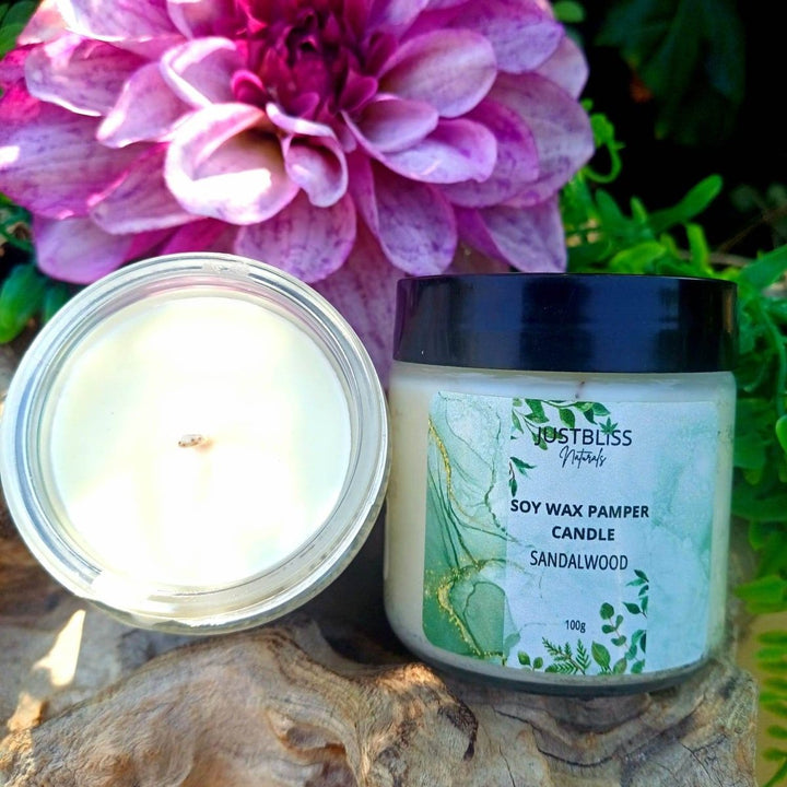 Soy Massage Candle 100ml – Aromatherapy & Moisturizing Body Oil JUSTBLiSS Naturals