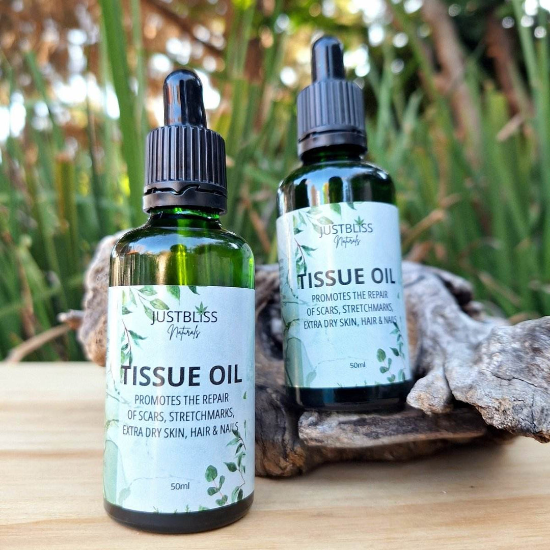 Natural Tissue Oil – Scar & Stretch Mark Repair for Skin, Hair & Nails - JUSTBLiSS Naturals