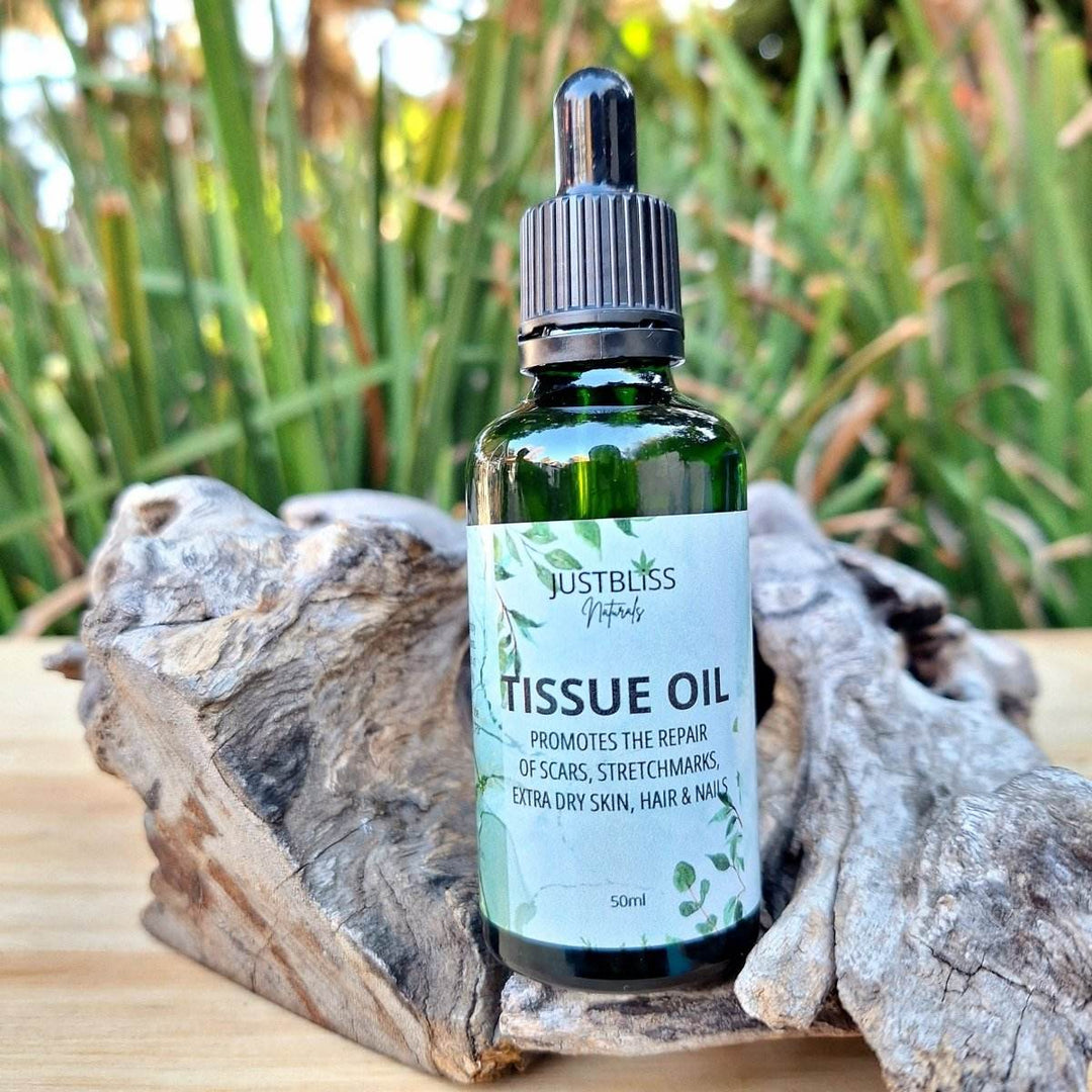 Natural Tissue Oil – Scar & Stretch Mark Repair for Skin, Hair & Nails - JUSTBLiSS Naturals