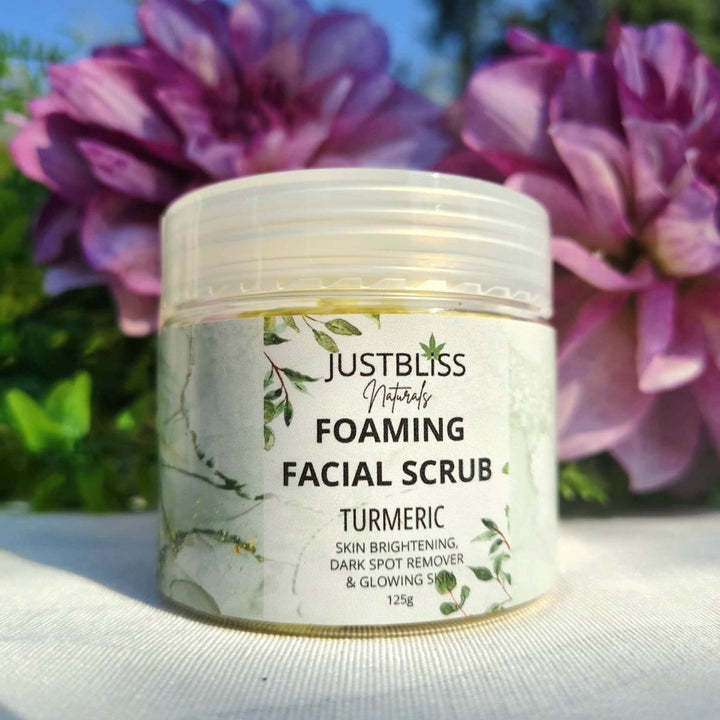 Turmeric Facial Scrub – Gentle, Plant - Based Exfoliant for Radiant Skin JUSTBLiSS Naturals