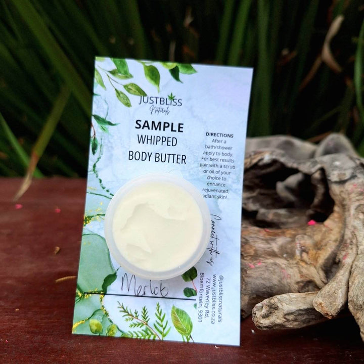 WHIPPED BODY BUTTER: Sample - 15ml - JUSTBLiSS Naturals