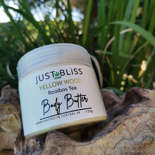 JUSTBLISS: Rooibos Tea BODY BUTTER: yellow wood