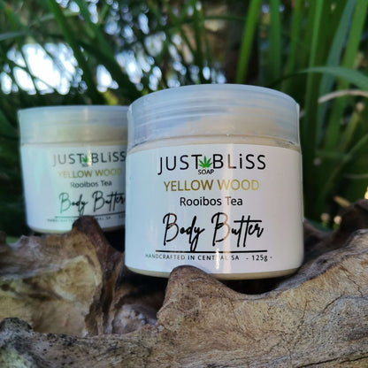 JUSTBLISS: Rooibos Tea BODY BUTTER: yellow wood