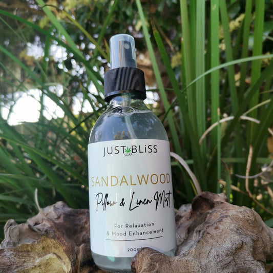JUSTBLISS: PILLOW AND LINEN SPRAY: sandalwood