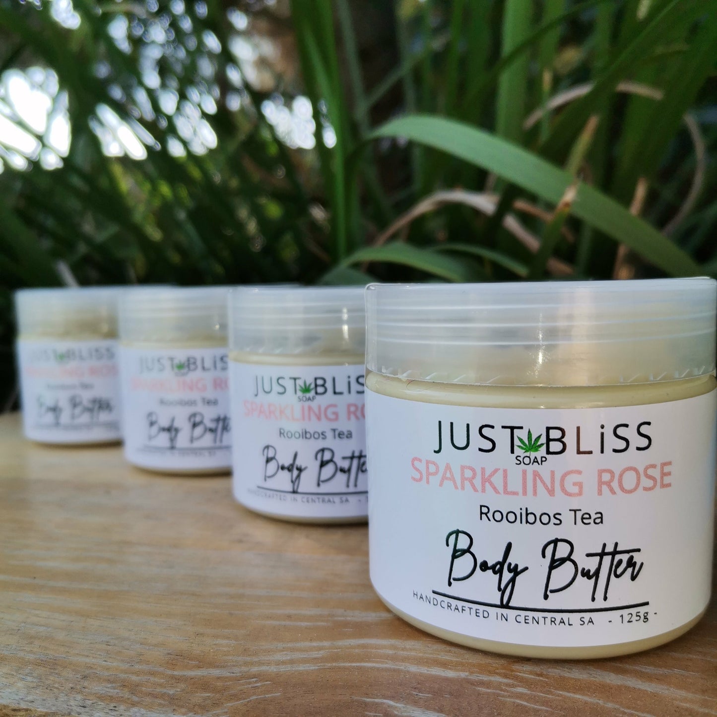 JUSTBLISS: Rooibos Tea BODY BUTTER: sparkling rose
