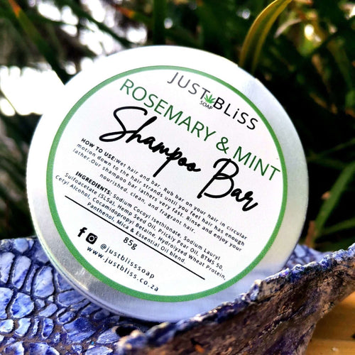 SHAMPOO BAR in tin: rosemary and mint