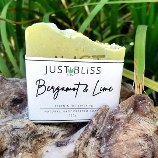 JUSTBLISS: SOAP BAR: bergamot and lime