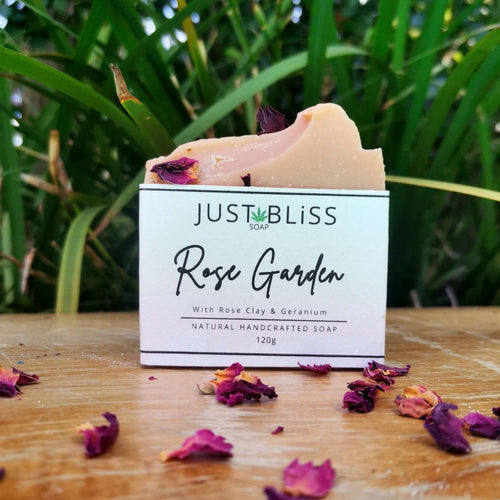 SOAP BAR: rose garden with rose clay and geranium