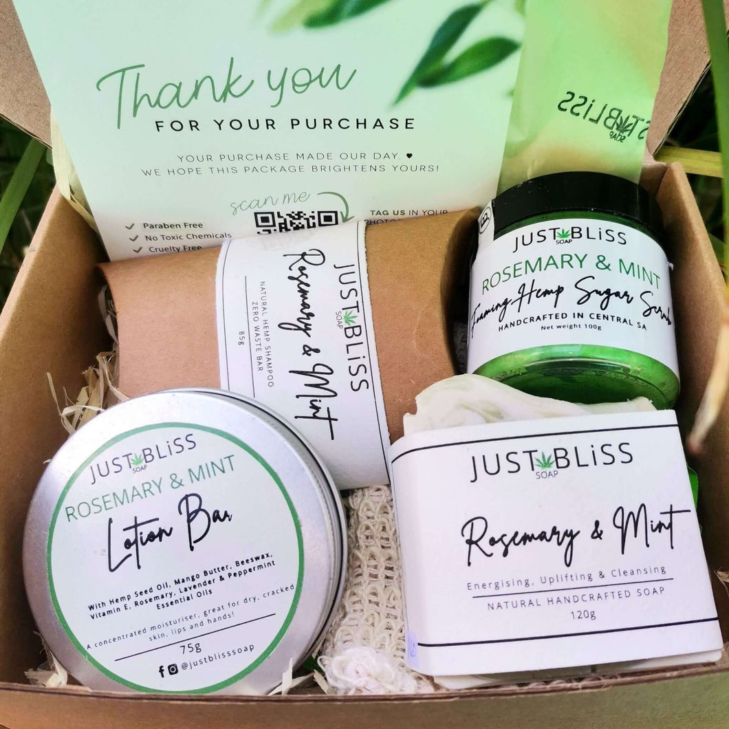 JUSTBLISS: GIFT BOX: rosemary and mint (box1)