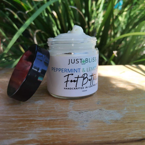 JUSTBLISS: foot butter: peppermint and lemongrass