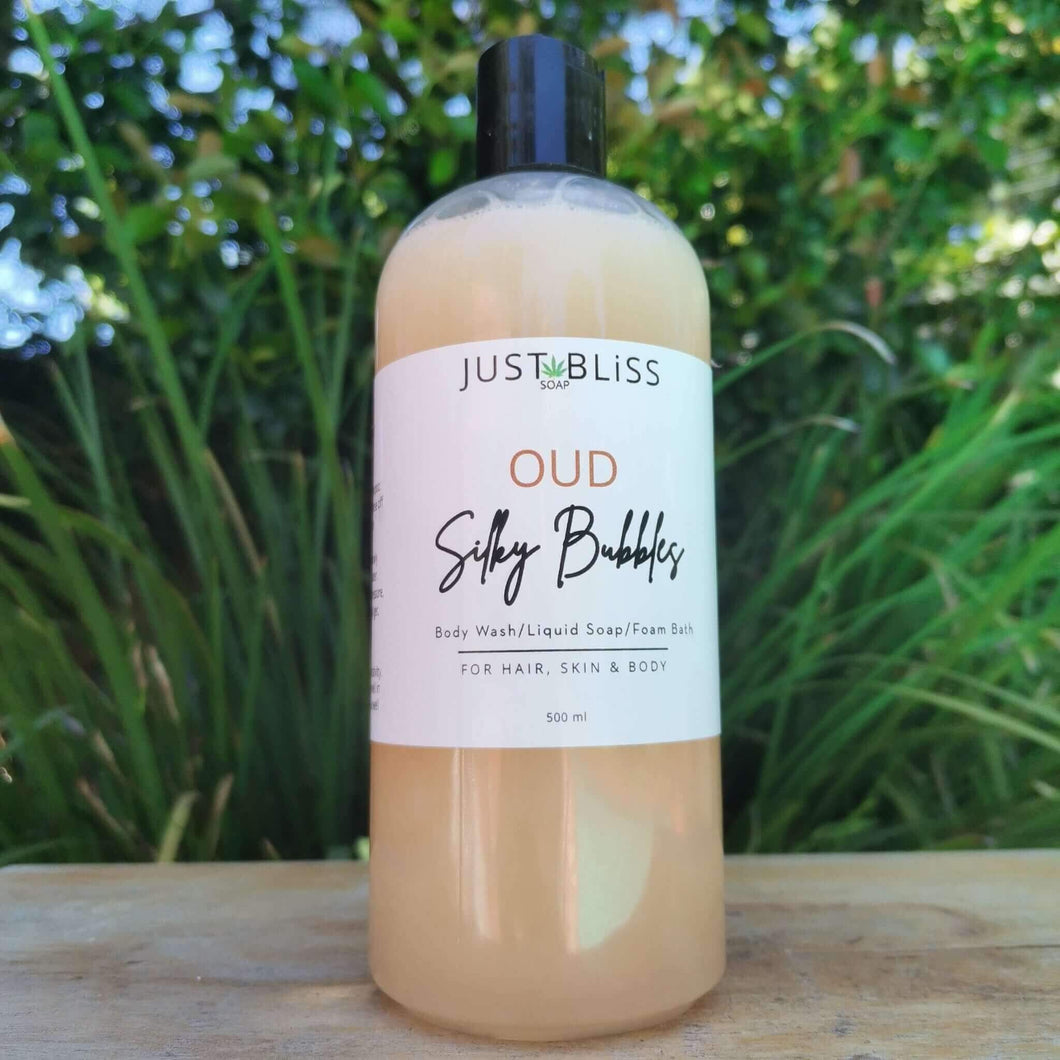 JUSTBLISS: SILKY BUBBLES: oud(500ml)