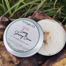 Load image into Gallery viewer, JUSTBLISS: SHAVING CREAM: oud (100g)
