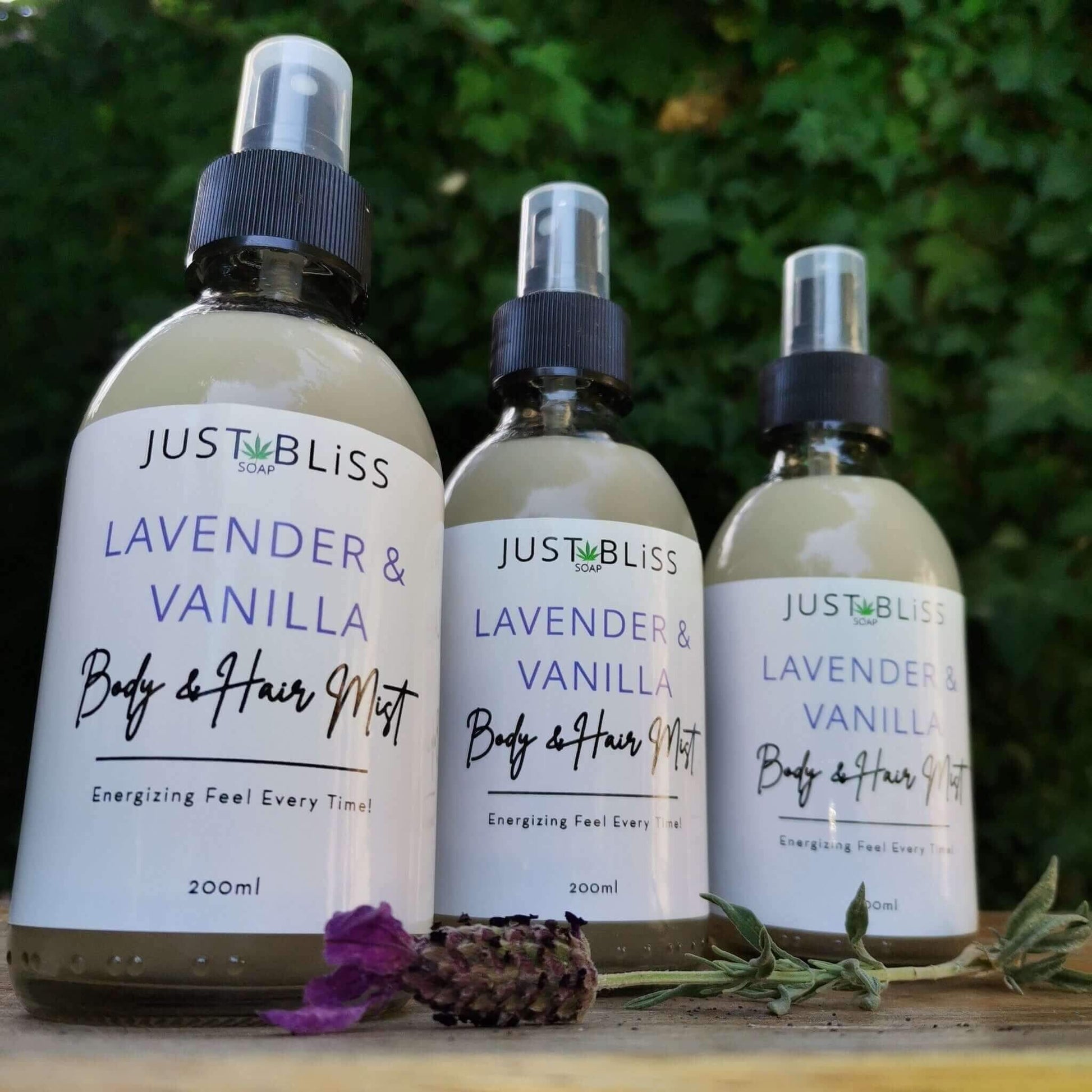 JUSTBLISS: body and hair mist: lavender and vanilla