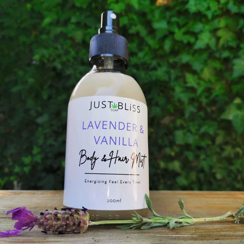 JUSTBLISS: body and hair mist: lavender and vanilla