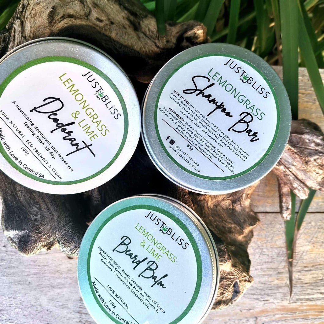 JUSTBLISS: GIFT BOX: lemongrass and lime (for him)