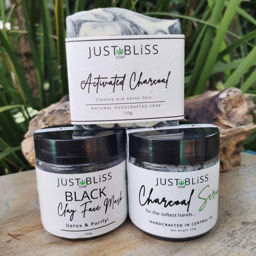 JUSTBLISS: COMBO FOR FACE: activated charcoal