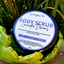 Load image into Gallery viewer, JUSTBLISS: BODY SCRUB: lavender (250g)
