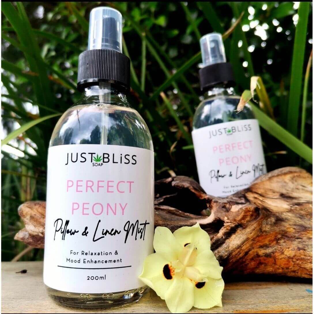 PILLOW & LINEN SPRAY Perfect Peony JUSTBLiSS Soap