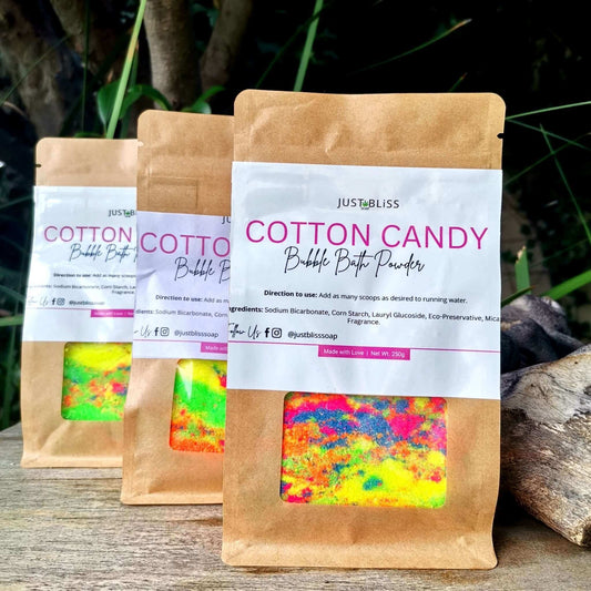 BUBBLE BATH POWDER: Cotton Candy - JUSTBLiSS Soap