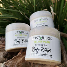 Load image into Gallery viewer, JUSTBLISS: Rooibos Tea BODY BUTTER: velvet pear
