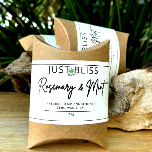 JUSTBLISS: HAIR CONDITIONER BAR: Rosemary & Mint (refill)