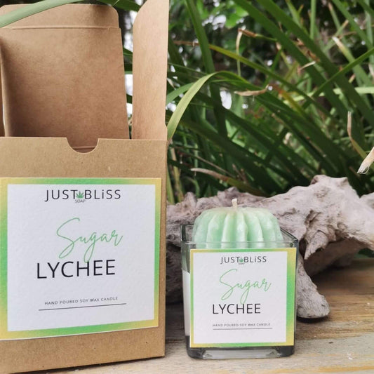 JUSTBLISS: cactus flower candle: sugar lychee (75g)