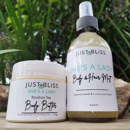 JUSTBLISS: COMBO BODY BUTTER AND MIST: she's a lady