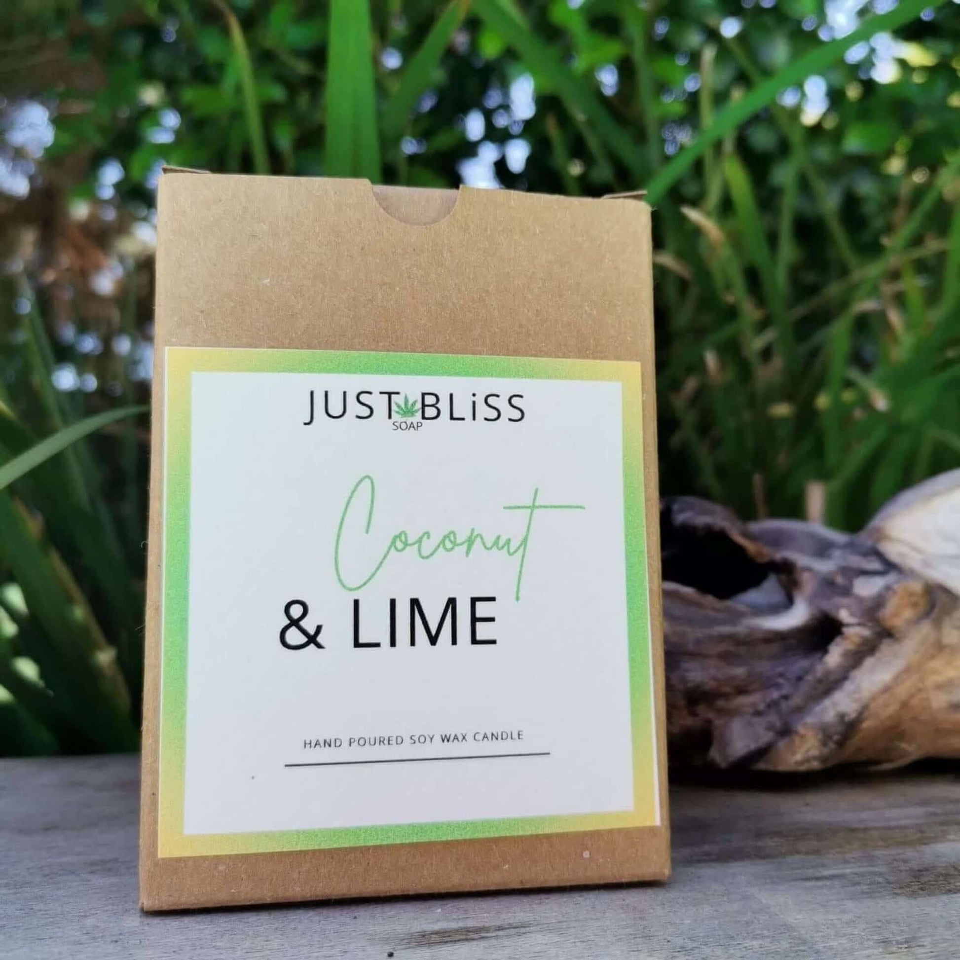 JUSTBLISS: cactus flower candle: coconut and lime (200g)