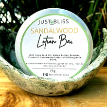 Load image into Gallery viewer, JUSTBLISS: LOTION BAR: SANDALWOOD
